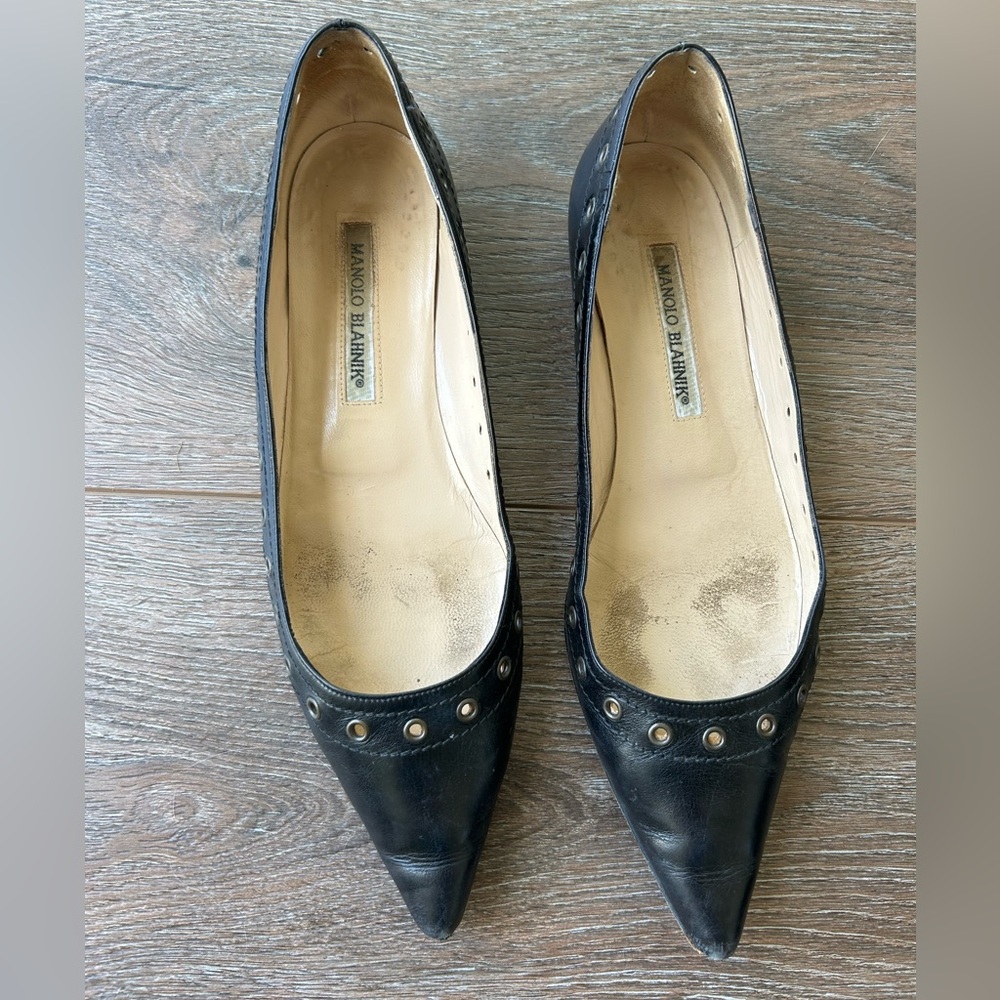 Manolo Blahnik Black Flats